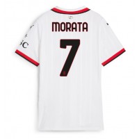 Camisa de time de futebol AC Milan Alvaro Morata #7 Replicas 2º Equipamento Feminina 2024-25 Manga Curta